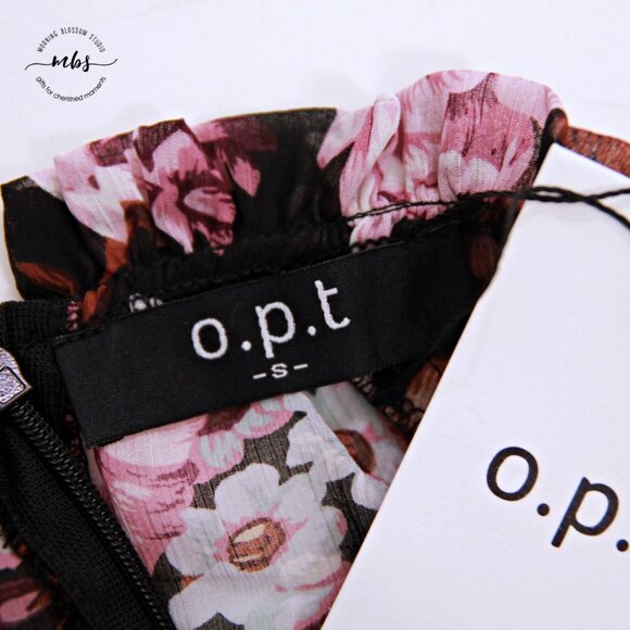 NWT O.P.T. by Anthropologie Floral Ruffle Tiered Blouse Cami Multicolors Women S - Picture 10 of 10
